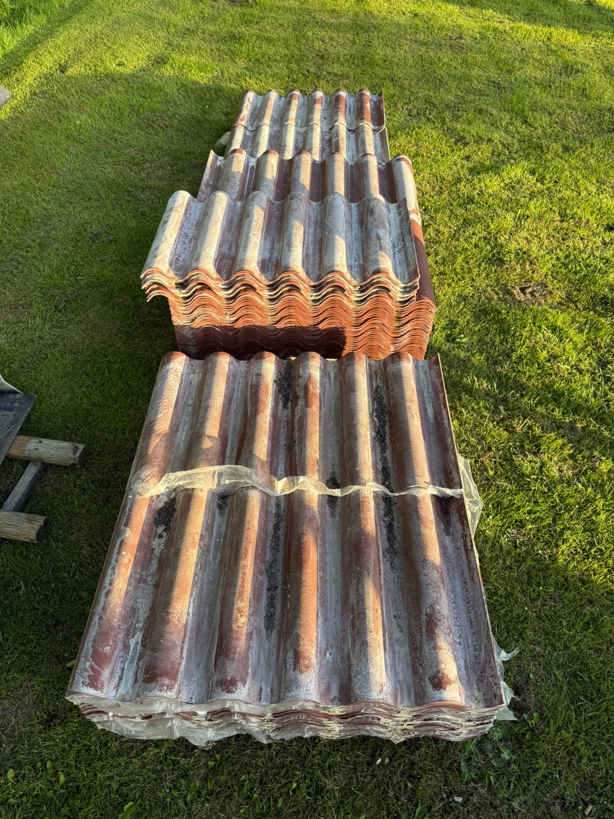 155 nieuwe Vezelcement golfplaten, Doe-het-zelf en Verbouw, Ophalen, Steen of Klei, Zo goed als nieuw, Minder dan 5 m²