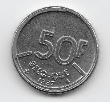 België 50 francs 1987 KM# 168, Verzenden, België, Losse munt