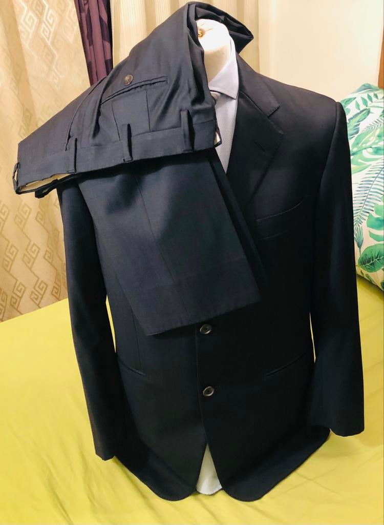 Caruso by Oger pak Grijs 100% Zuivere wol Mt 50, Kleding | Heren, Ophalen of Verzenden, Gedragen, Maat 52/54 (L), Grijs