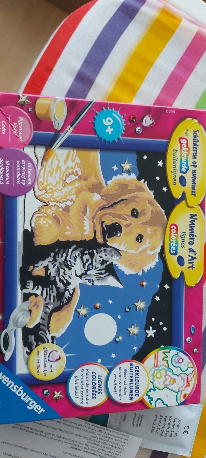 Ravensburger Schilderen op nummer - Hond en Kat, Ophalen of Verzenden, Nieuw, Schilderen op nummer