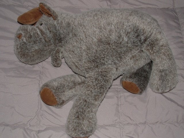 IKEA ELAND PLUCHE DONKERBRUIN/GRIJS GEMELEERD MET, Ophalen of Verzenden, Nieuw, Overige typen