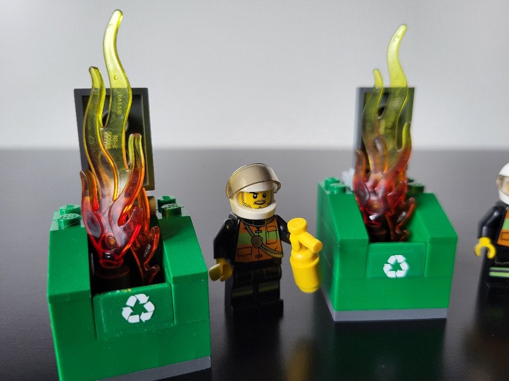 Lego 60000 - Fire Motorcycle (1,5x), City, Ophalen of Verzenden, Zo goed als nieuw, Complete set