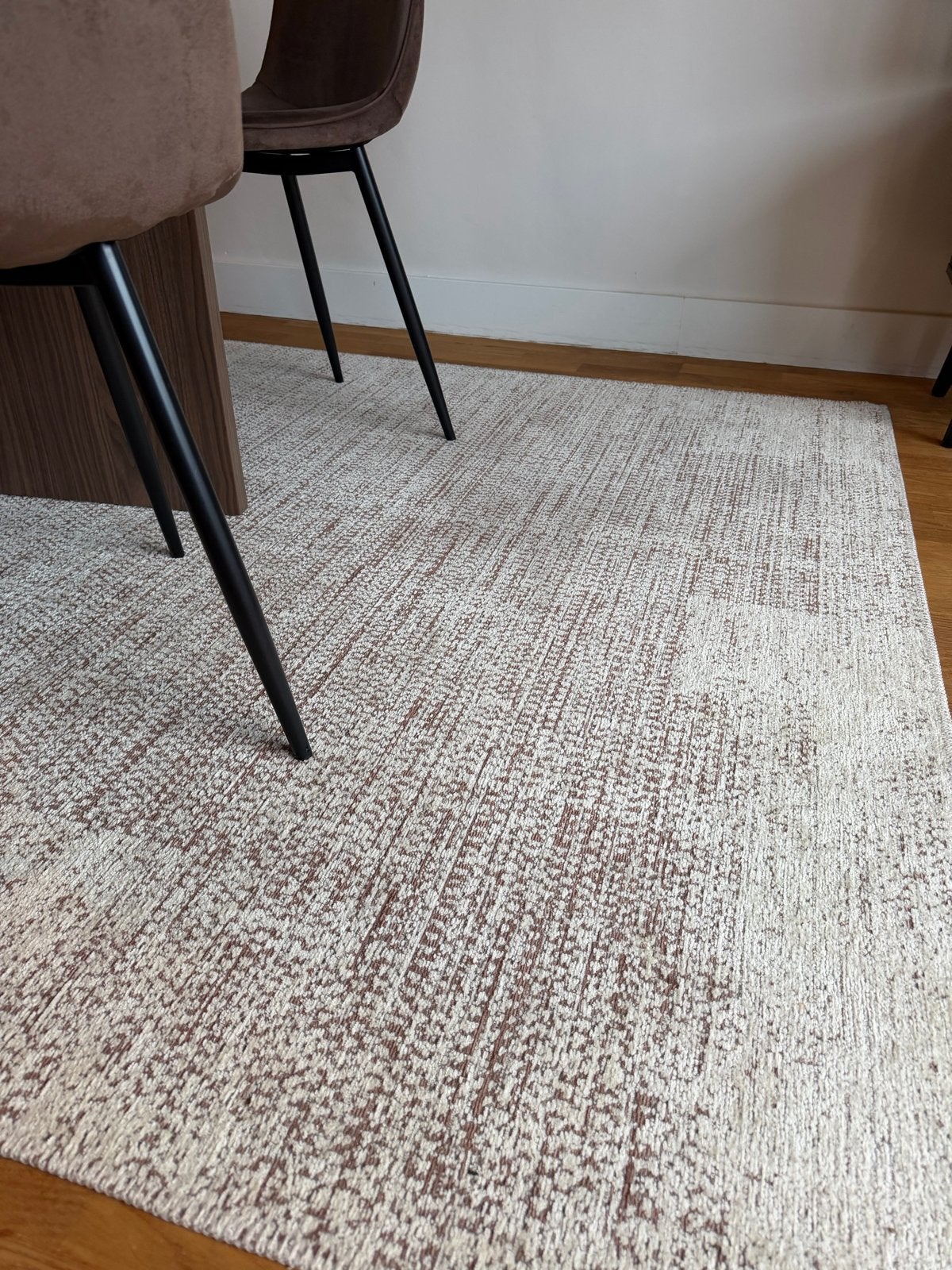Stijlvol vloerkleed - Beige/Bruin - Zo goed als nieuw, Ophalen, Beige, 150 tot 200 cm, Zo goed als nieuw