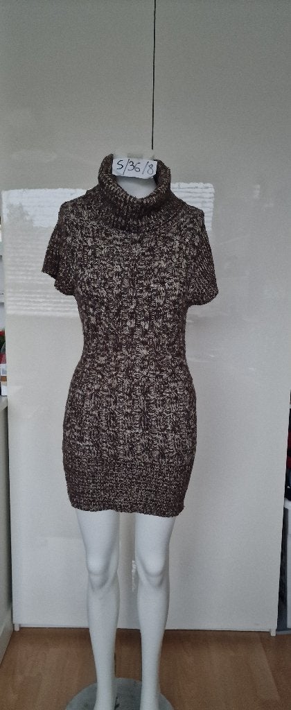 H&M jurk maat S/36, Bruin, Ophalen of Verzenden, Zo goed als nieuw, Boven de knie