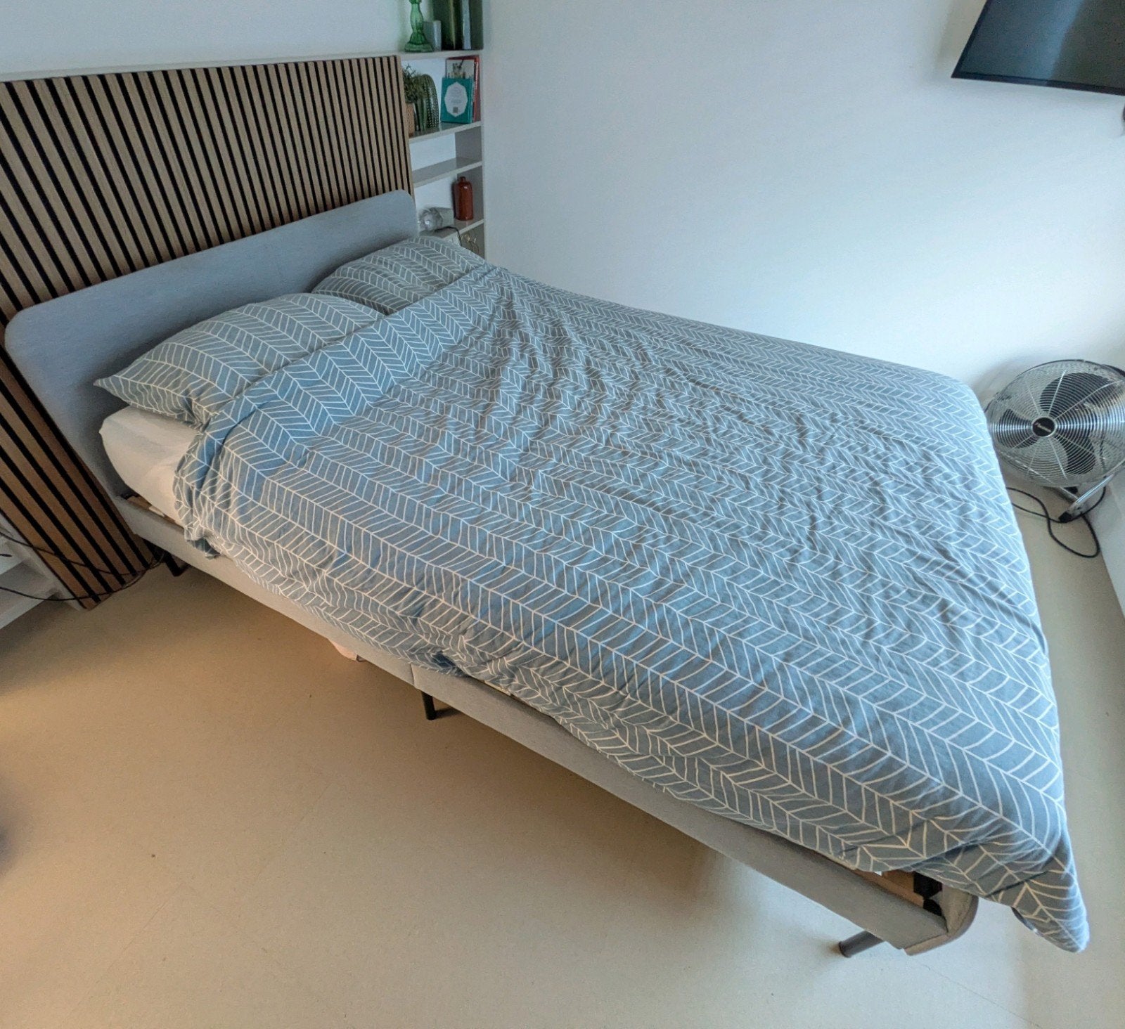 IKEA SLATTUM bed met lattenbodems, Ophalen, Gebruikt, Tweepersoons, 140 cm