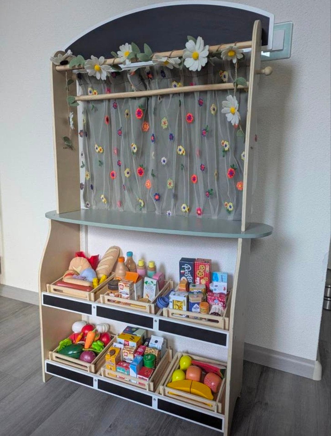 Kraampje 2 in 1, Ophalen, Zo goed als nieuw, Hout, Speelkeuken