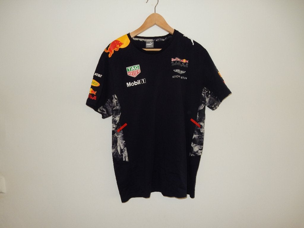 Formule 1 shirt 2018 Red Bull Puma Aston Martin Esso maat XL, Ophalen of Verzenden, Zo goed als nieuw, Maat 56/58 (XL), Blauw