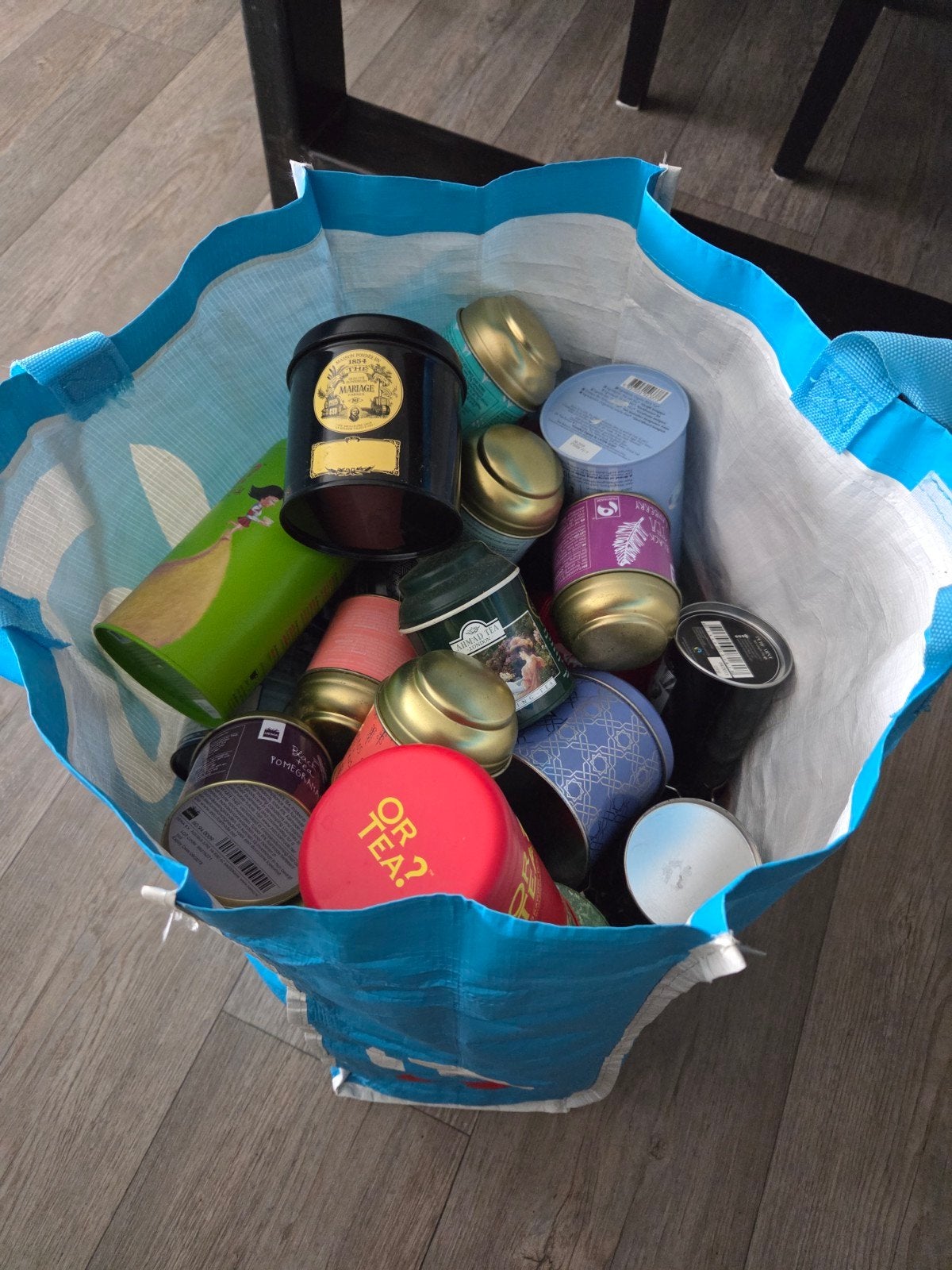 Bigshopper vol diverse blikken, Ophalen of Verzenden, Gebruikt