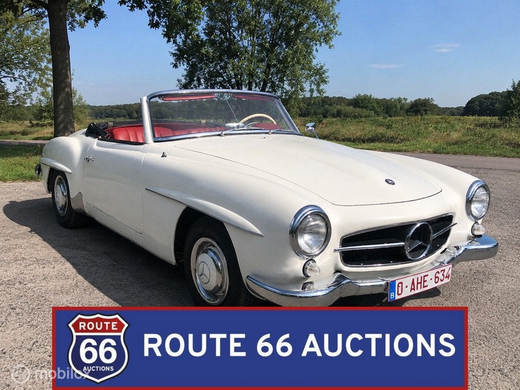 Mercedes-Benz 190 SL | 1959 | Route 66 Auctions, Auto's, Oldtimers, Overige carrosserieën, Zwart, Mercedes-Benz, Bedrijf