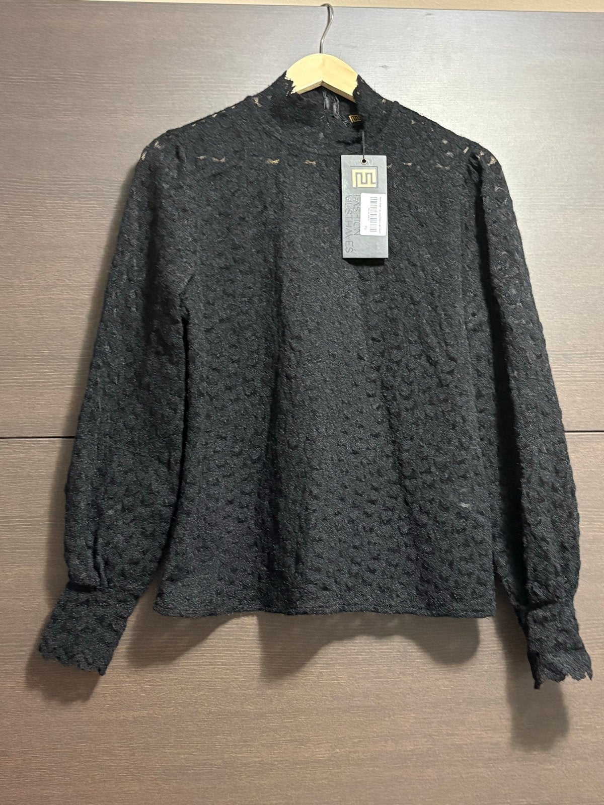 Fashion Musthaves Hearts Mesh Top Lange Mouw Zwart, Ophalen of Verzenden, Nieuw, Maat 38/40 (M), Zwart