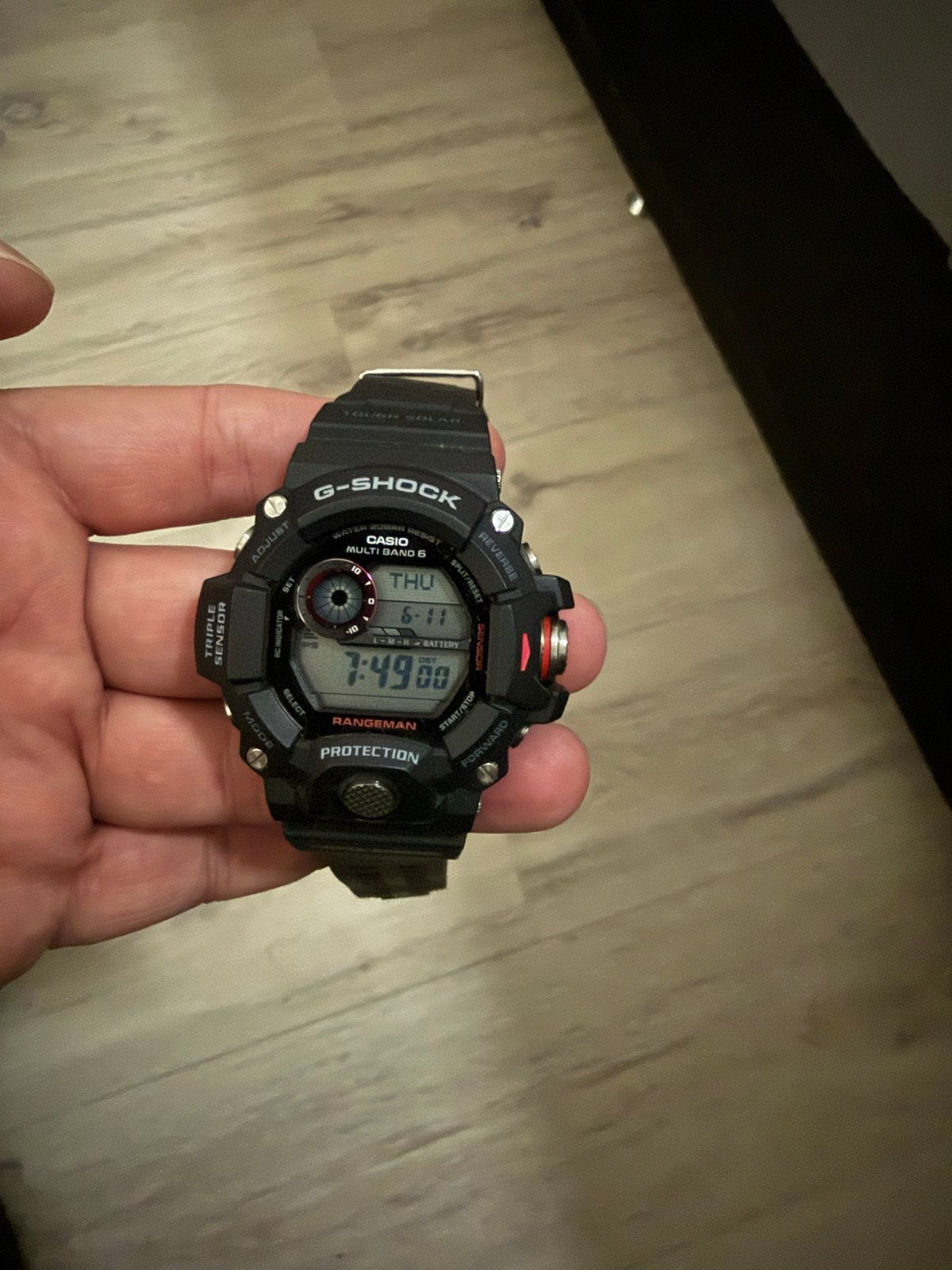 Casio G-Shock Rangeman GW-9400-1ER, Casio, Kunststof, Gebruikt, Polshorloge