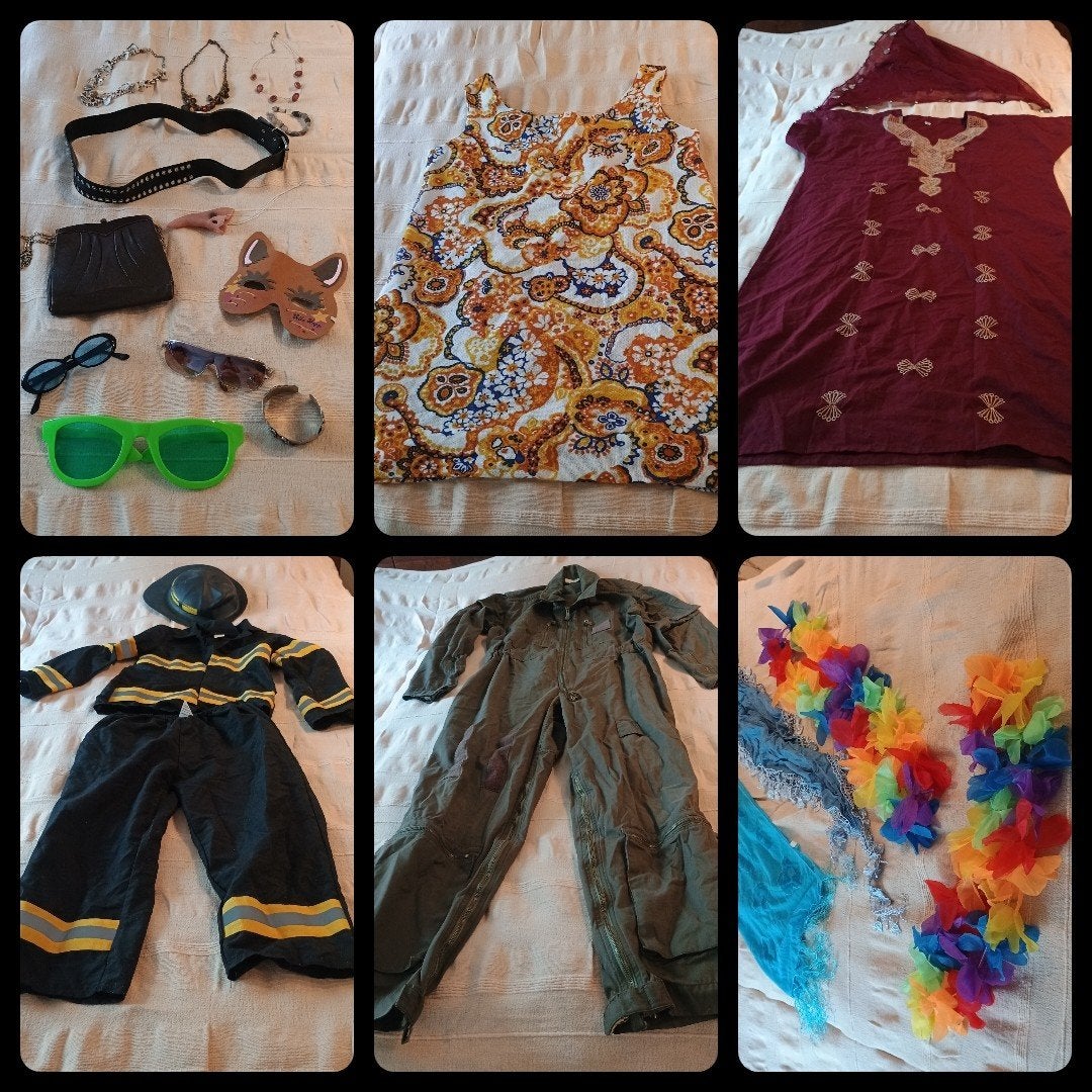 Diverse verkleed-outfits & feestartikelen, Ophalen, Gebruikt, Feestartikel, Carnaval