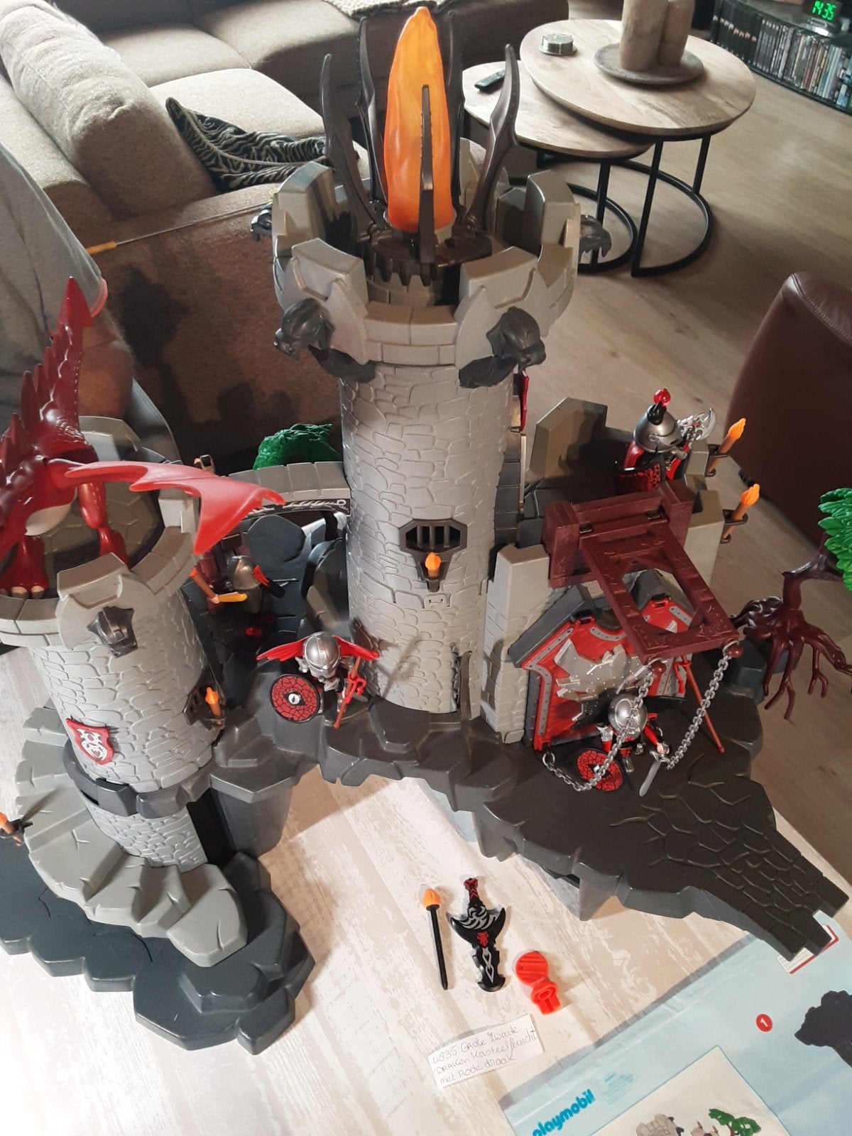 4835 grote zwarte drakenkasteel met grote draak, Complete set, Ophalen of Verzenden, Zo goed als nieuw, Kasteel/Fort