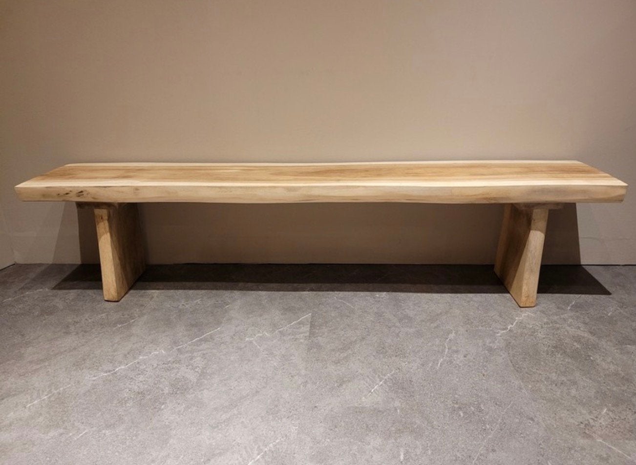 Suar boomstambank 200 cm onbehandeld | 189 euro vast!, Huis en Inrichting, Stoelen, Ophalen, Zo goed als nieuw, Eén