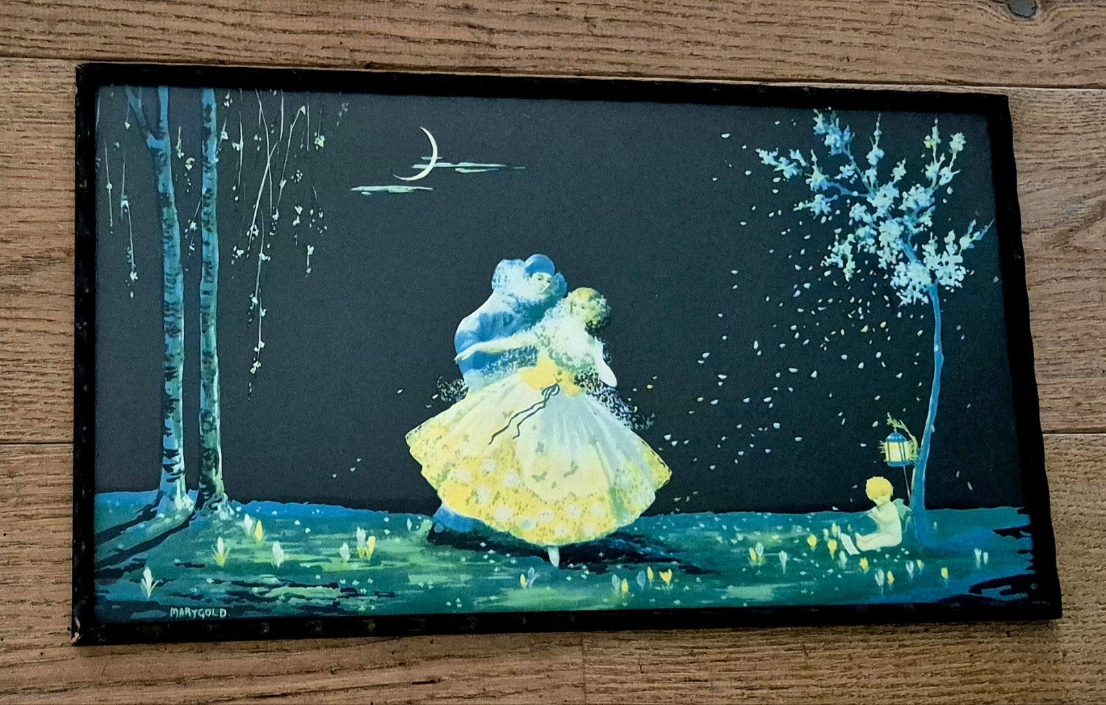 Art Deco Litho "A Love Melody" door Marygold (M.C. Crowe), Antiek en Kunst, Ophalen of Verzenden