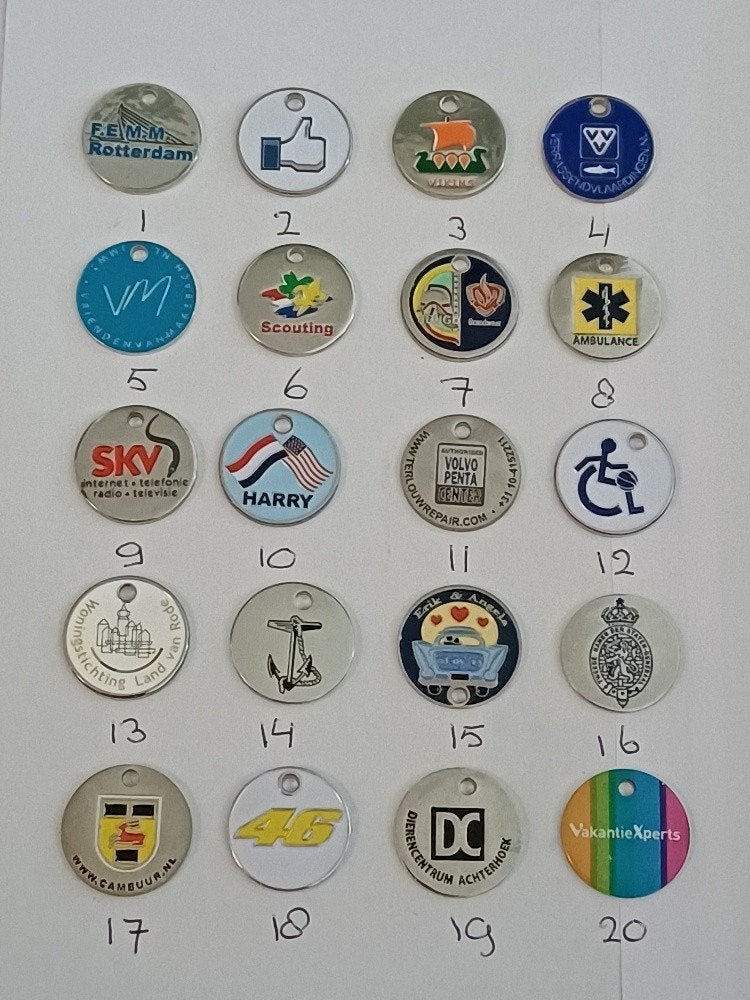 20 losse winkelwagenmuntjes winkelwagenmunten 1,00 Euro p/s, Ophalen of Verzenden