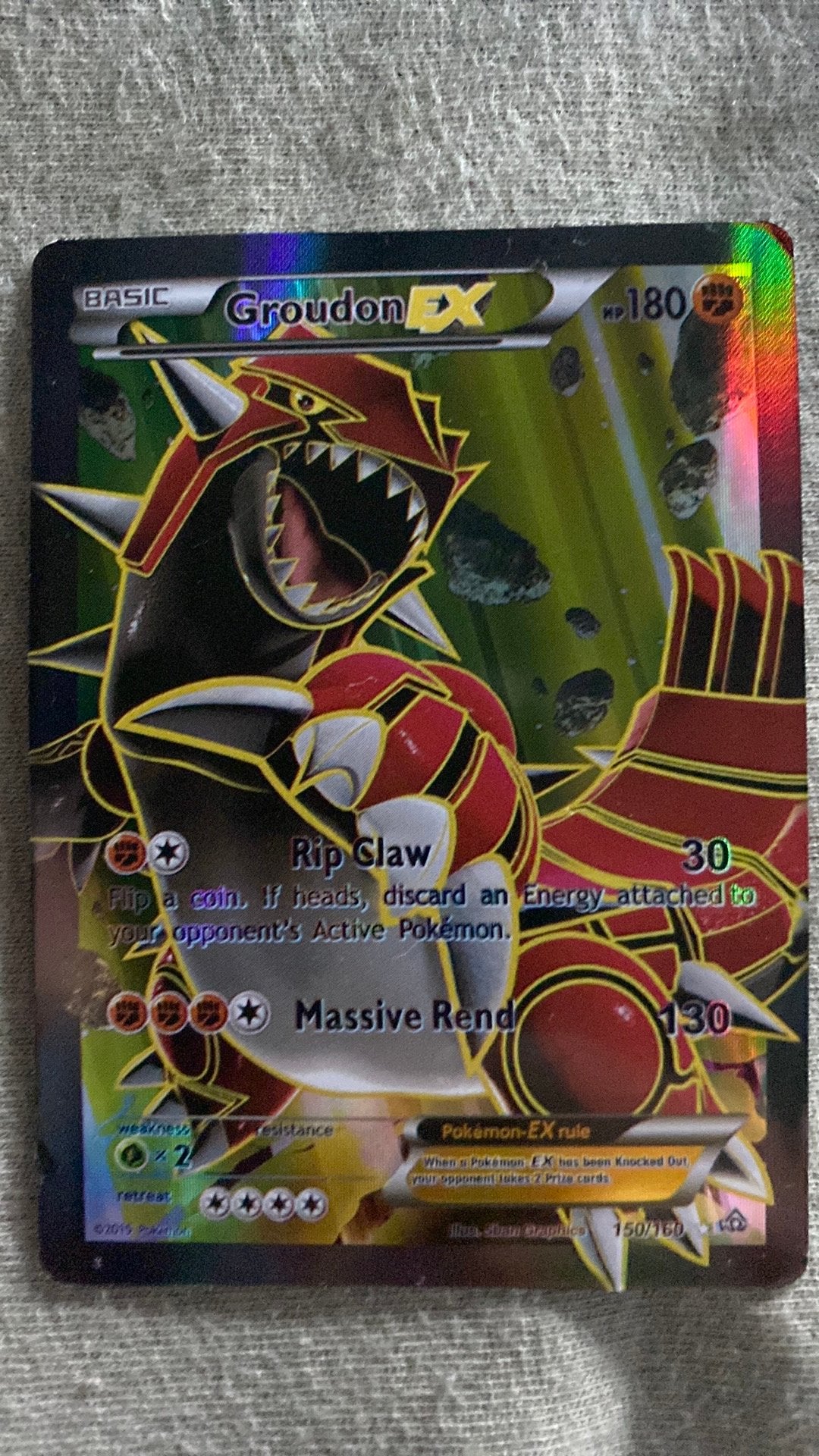 Grouden pokemon kaart, Ophalen of Verzenden, Zo goed als nieuw