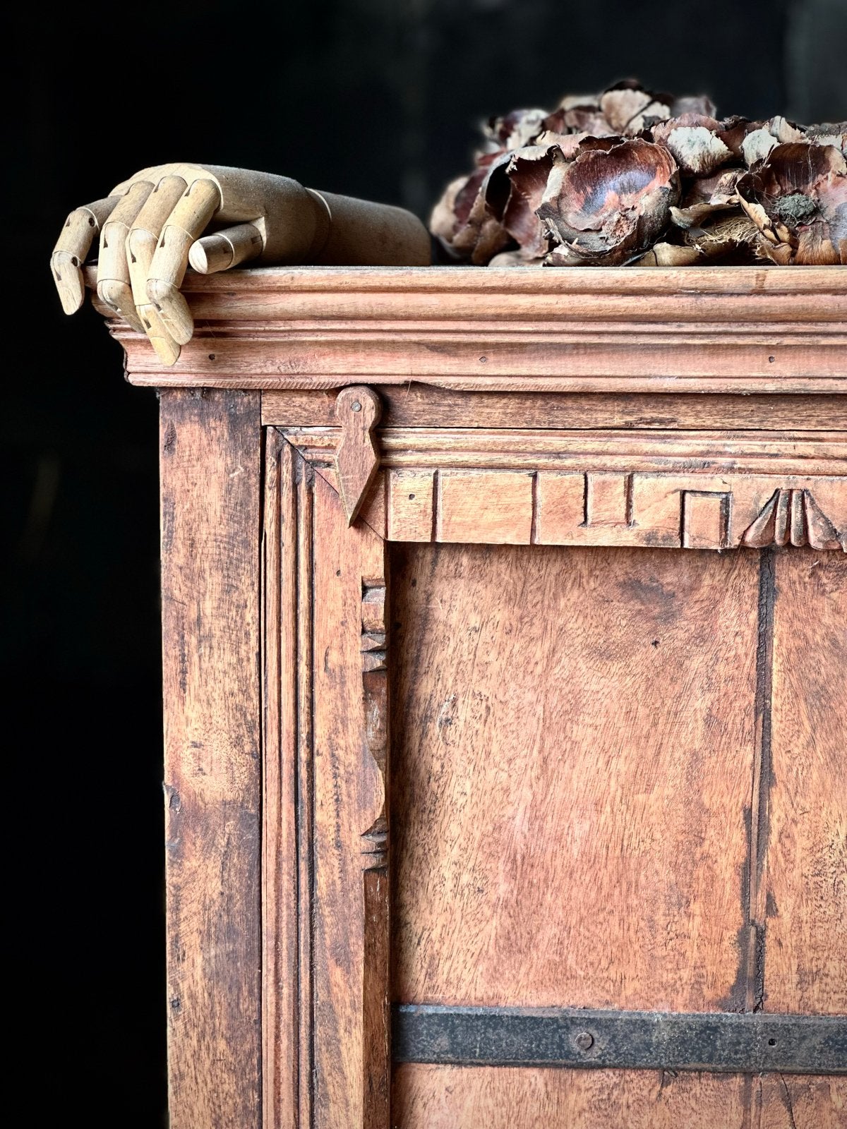 Authentieke antieke eiken meidenkast / kledingkast, Antiek en Kunst, Antiek | Meubels | Kasten, Ophalen