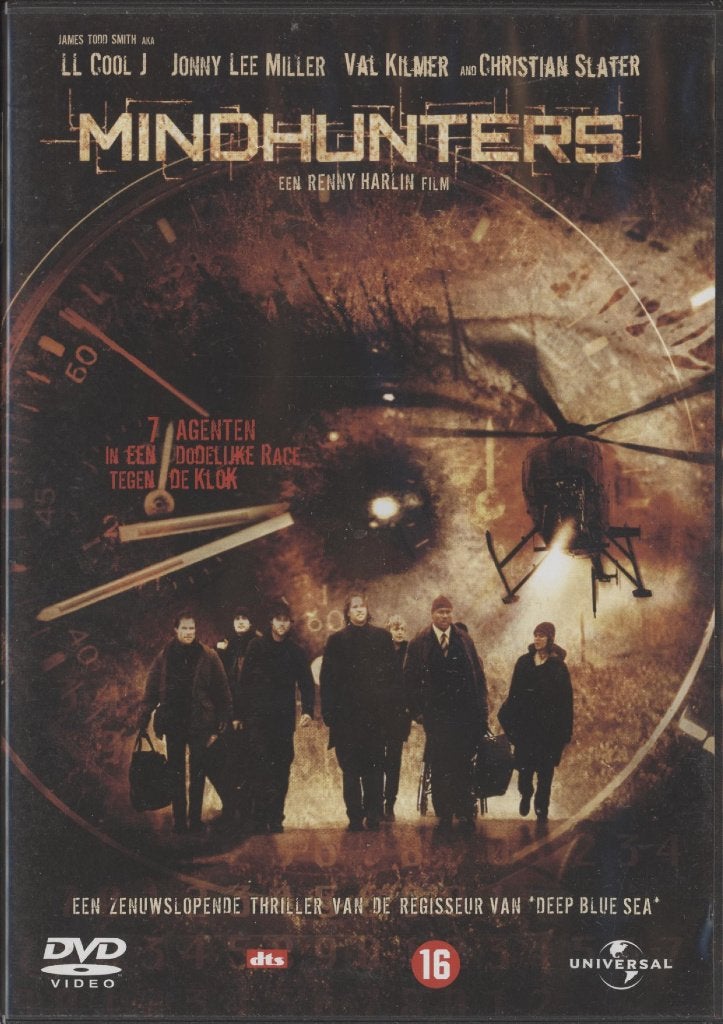 46) Mindhunters: met JJ Cool J en Jonny Lee Miller, Vanaf 16 jaar, Ophalen of Verzenden, Gebruikt, Actiethriller
