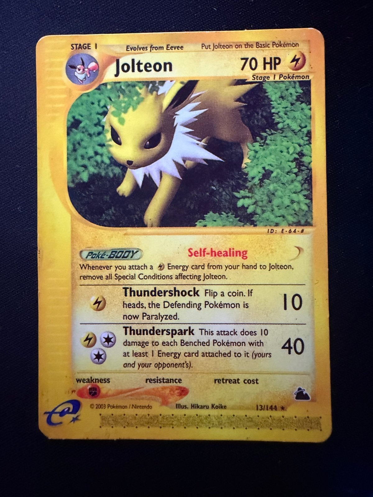 Jolteon 13/144 Skyridge (2003), Ophalen, Gebruikt, Losse kaart
