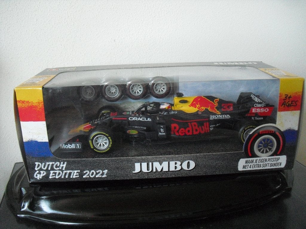 Max Verstappen modelauto Jumbo 2021 nieuw in doos Red Bull, Ophalen of Verzenden, Nieuw, Auto, Bburago