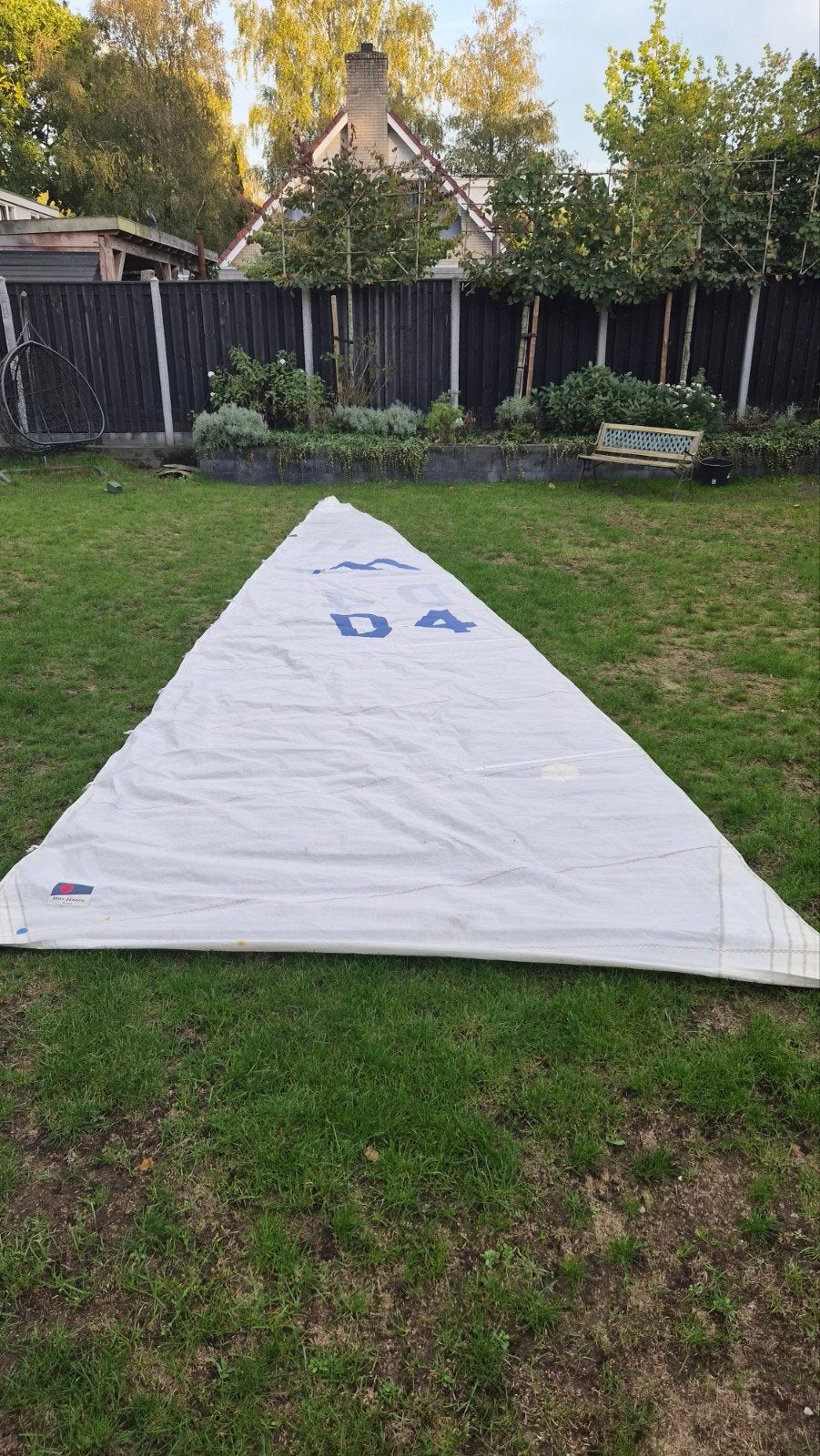 Grootzeil voorlijk 830cm onderlijk 285cm, Watersport en Boten, Ophalen, Gebruikt, Grootzeil