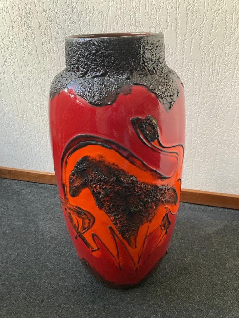 Vintage West Germany Fat Lava Vaas 1970's - Stier 533-52, Ophalen