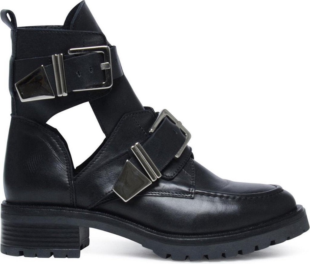 Sacha Cut out Boots Laarzen Leer maat 39, Zwart, Lage of Enkellaarzen, Ophalen of Verzenden, Zo goed als nieuw