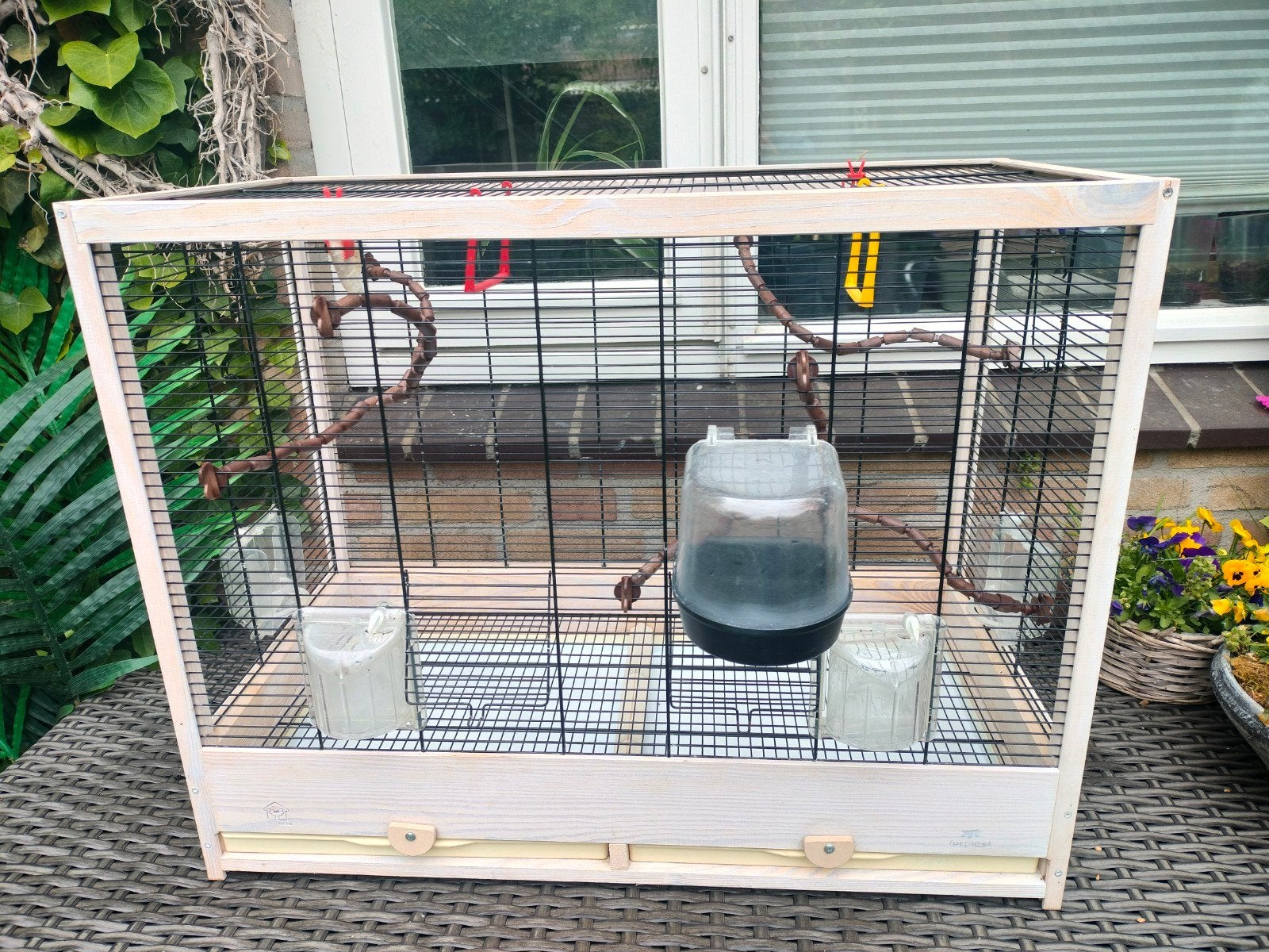 Houten vogel kooi Ferplast, Ophalen, Hout, Vogelkooi