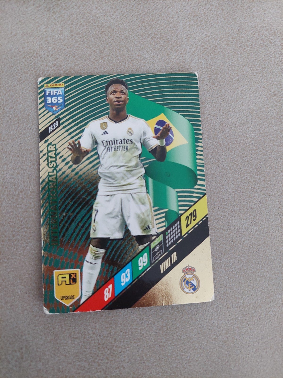 FIFA 365 Panini Adrenalyn XL Vini Jr. All-Star kaart, Ophalen of Verzenden, Zo goed als nieuw, Buitenlandse clubs, Spelerskaart