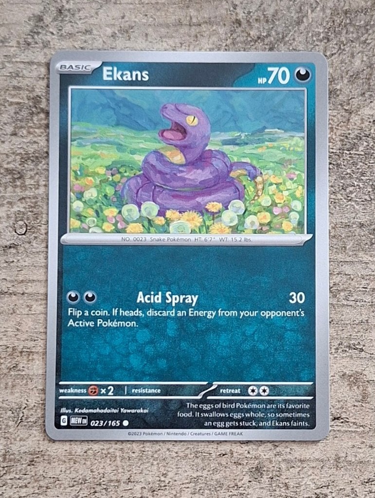 Ekans 023/165 - Pokémon 151, Verzenden, Zo goed als nieuw, Losse kaart