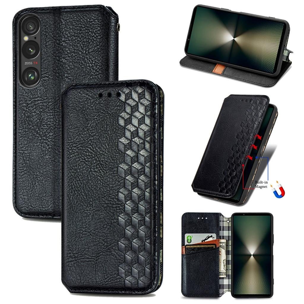 Luxe PU Lederen Wallet Case Set voor Sony Xperia 1 VI _Zwart, Verzenden, Nieuw, Hoesje of Tasje