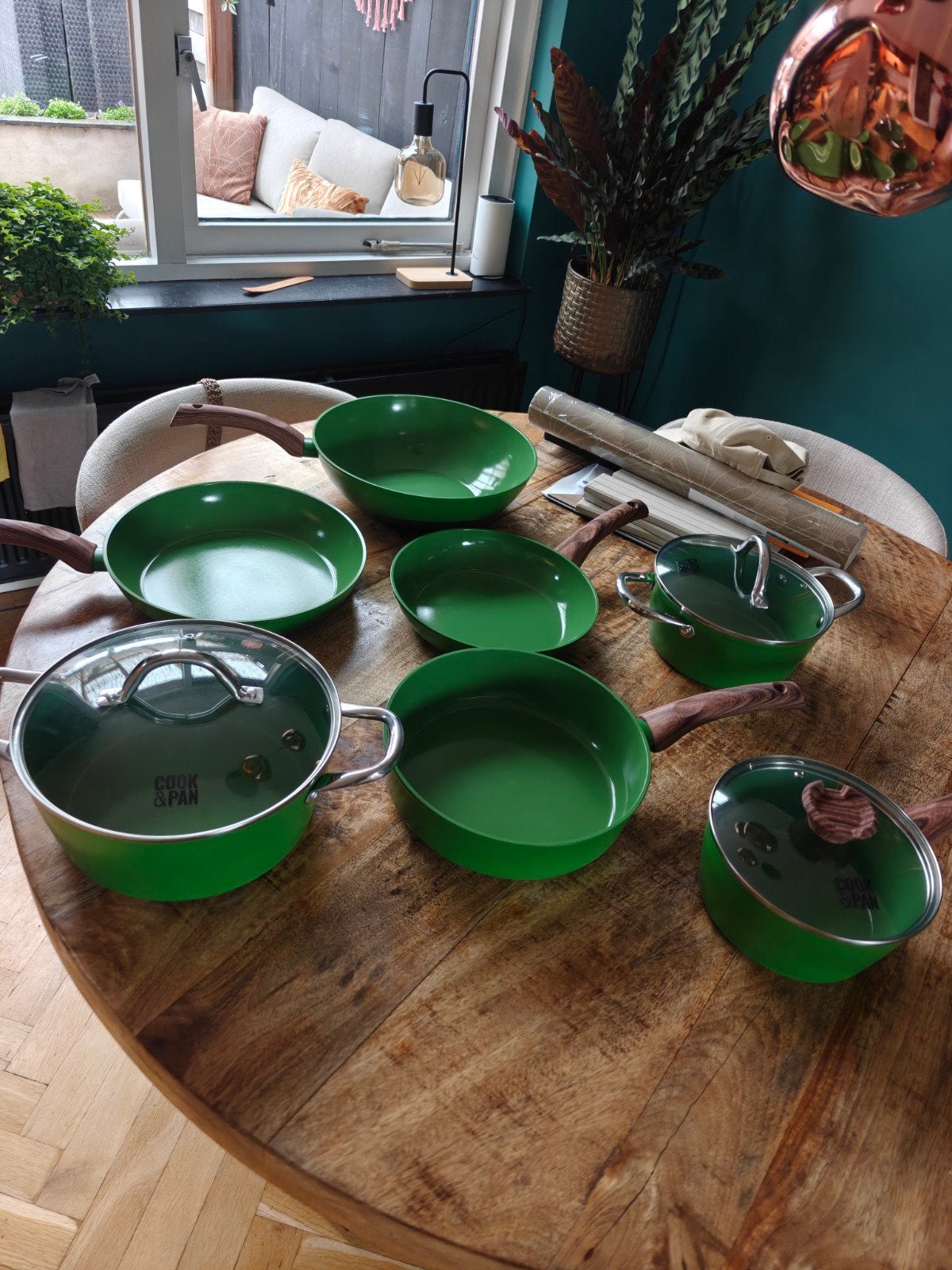 Cook & Pan pannenset - 7-delig, spiksplinternieuw, Pannenset, Ophalen of Verzenden, Antiaanbaklaag, Overige merken