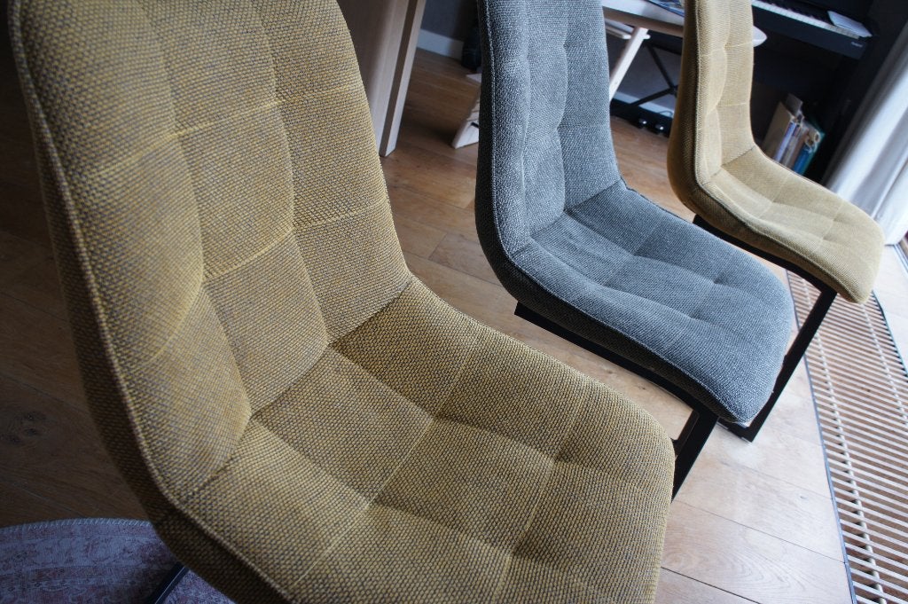 Eetkamer stoelen, 6 stuks, Huis en Inrichting, Ophalen, Gebruikt, Overige kleuren, Stof