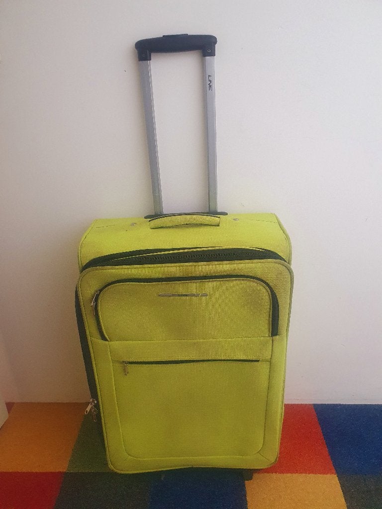 Grote appelgroene koffer van merk Line, Sieraden, Tassen en Uiterlijk, Ophalen, Gebruikt, 45 tot 55 cm, 70 cm of meer
