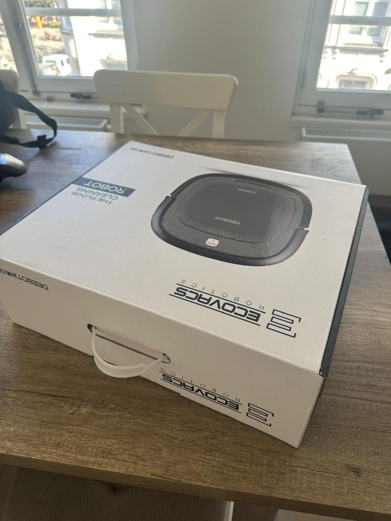 Ecovacs Deebot Slim2 Black, Ophalen of Verzenden, Zo goed als nieuw, Reservoir, Robotstofzuiger