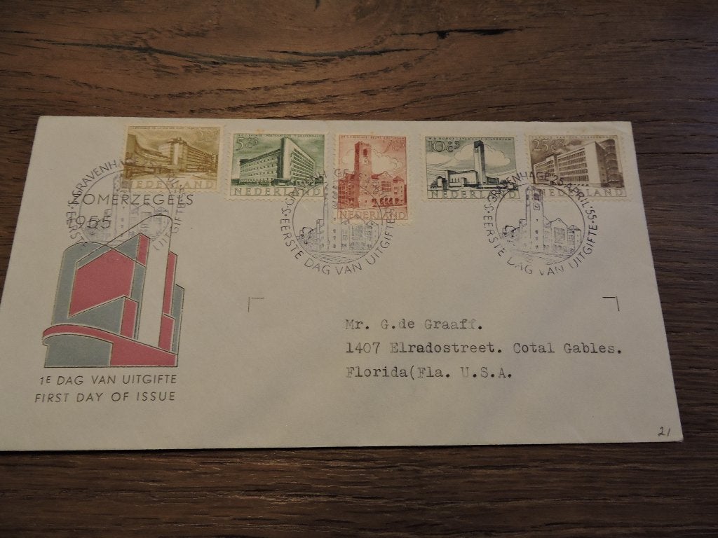 fdc nederland  E  21, Ophalen of Verzenden, Beschreven, Nederland