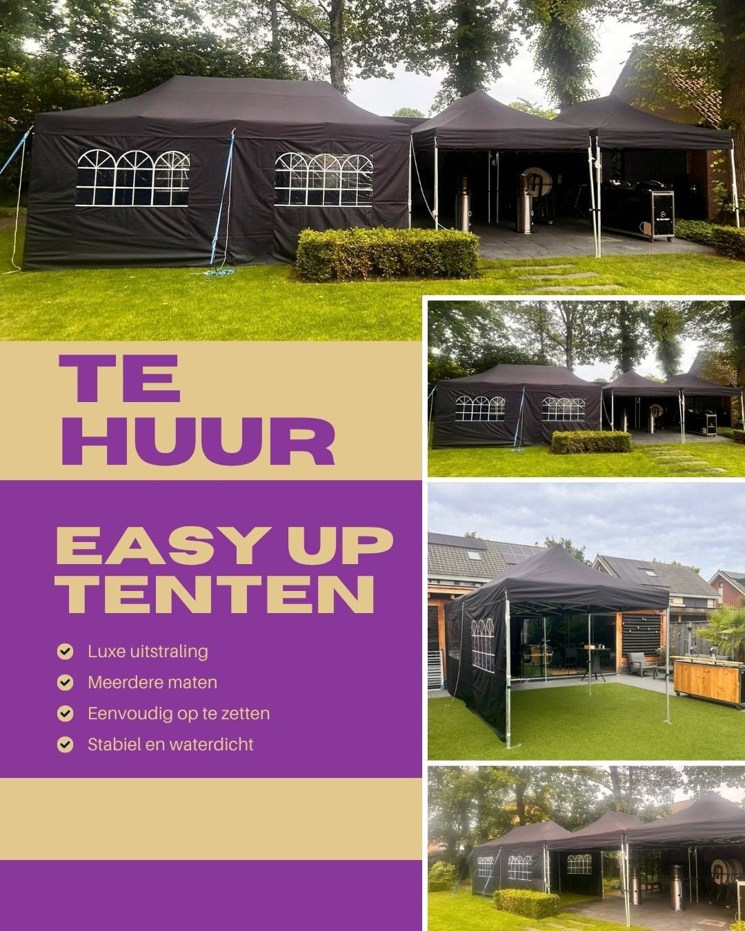 Easy up tent huren Party Verhuur Het Oosten Enschede, Verzenden, Zo goed als nieuw, Verjaardag