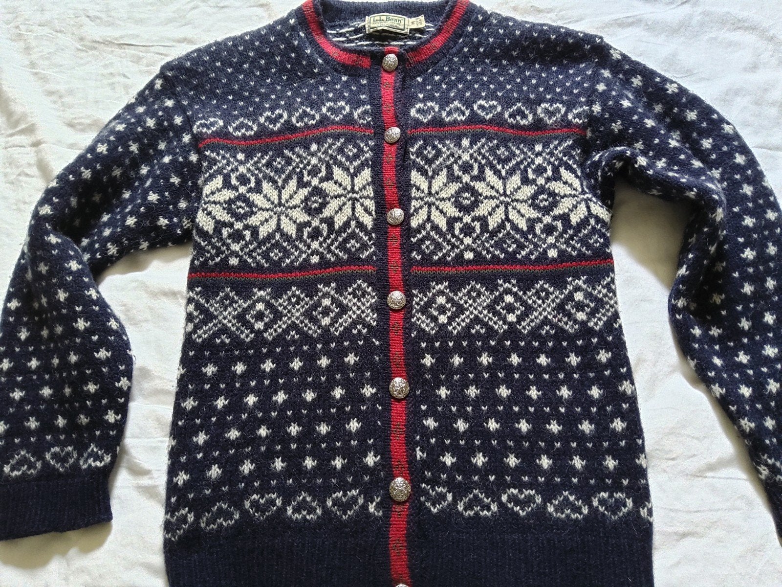 Zuiver wollen Noors vest, L.L. Bean, USA, maat M, Ophalen of Verzenden, Zo goed als nieuw, Maat 38/40 (M)