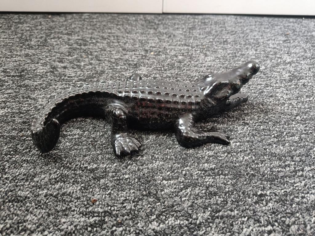 Decoratie krokodil zwart., Ophalen of Verzenden, Zo goed als nieuw