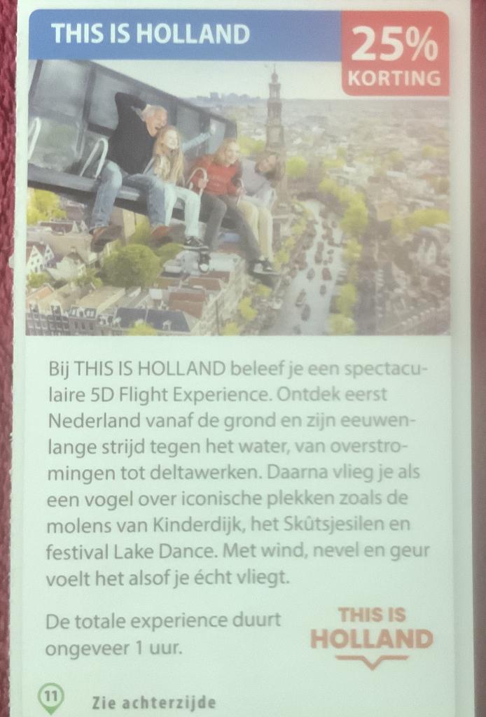 This Is Holland Amsterdam Voordeelbon, Tickets en Kaartjes, Drie personen of meer, Kortingsbon, Overige typen