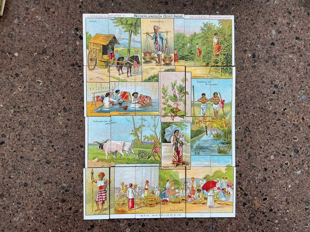 Reclame puzzel legplaat Lindeboom  Ned. Indie, Ophalen of Verzenden, Zo goed als nieuw, Overige typen