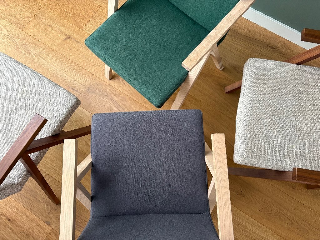 4 Linteloo model D stoelen, dutch design, kvadrat stof, top!, Ophalen, Gebruikt, Overige kleuren, Vier