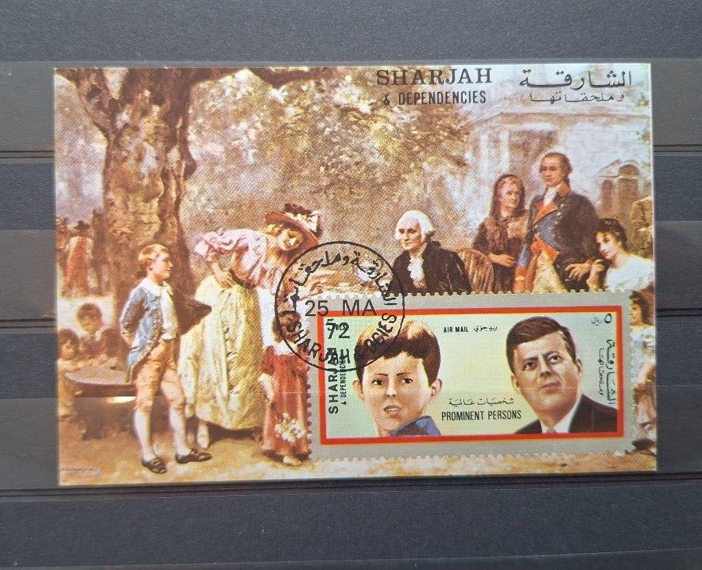Postzegel of postzegelblok Sharjah 1972 Air mail, Ophalen of Verzenden, Gestempeld, Midden-Oosten