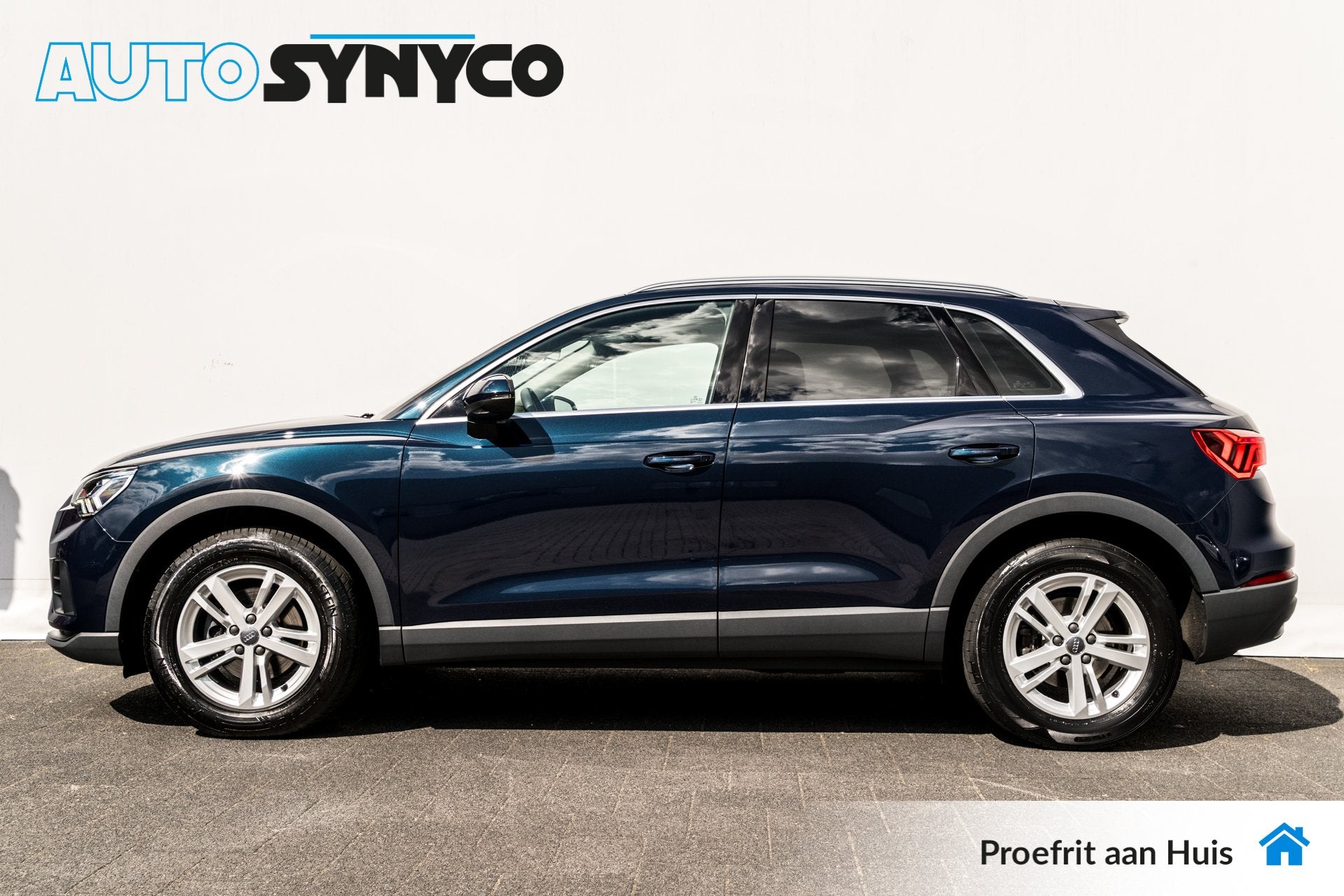 Audi Q3 35 TFSI Pro Line Aut. | Panoramadak | Trekhaak | LED, Auto's, Stof, Euro 6, 4 cilinders, Blauw