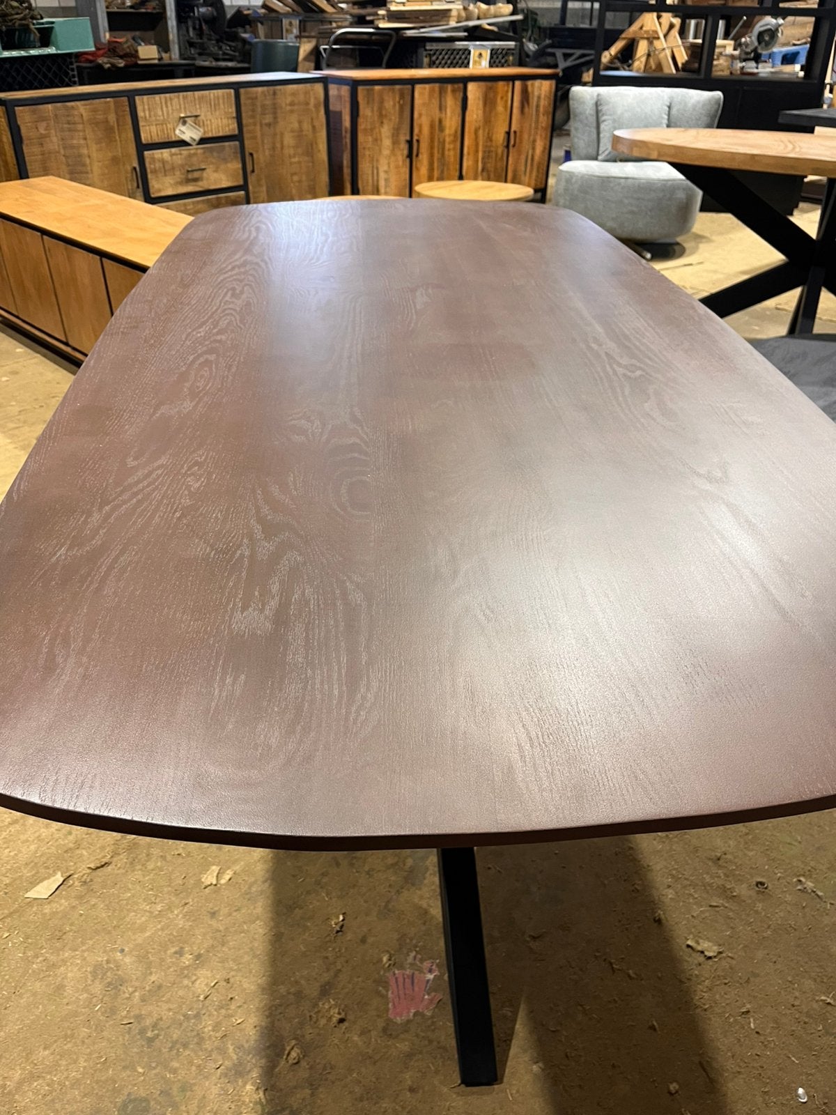 Nieuwe deens ovale walnoot tafel 200 cm lang €375, Huis en Inrichting, Tafels | Eettafels, Ophalen, 100 tot 150 cm, Ovaal, Nieuw
