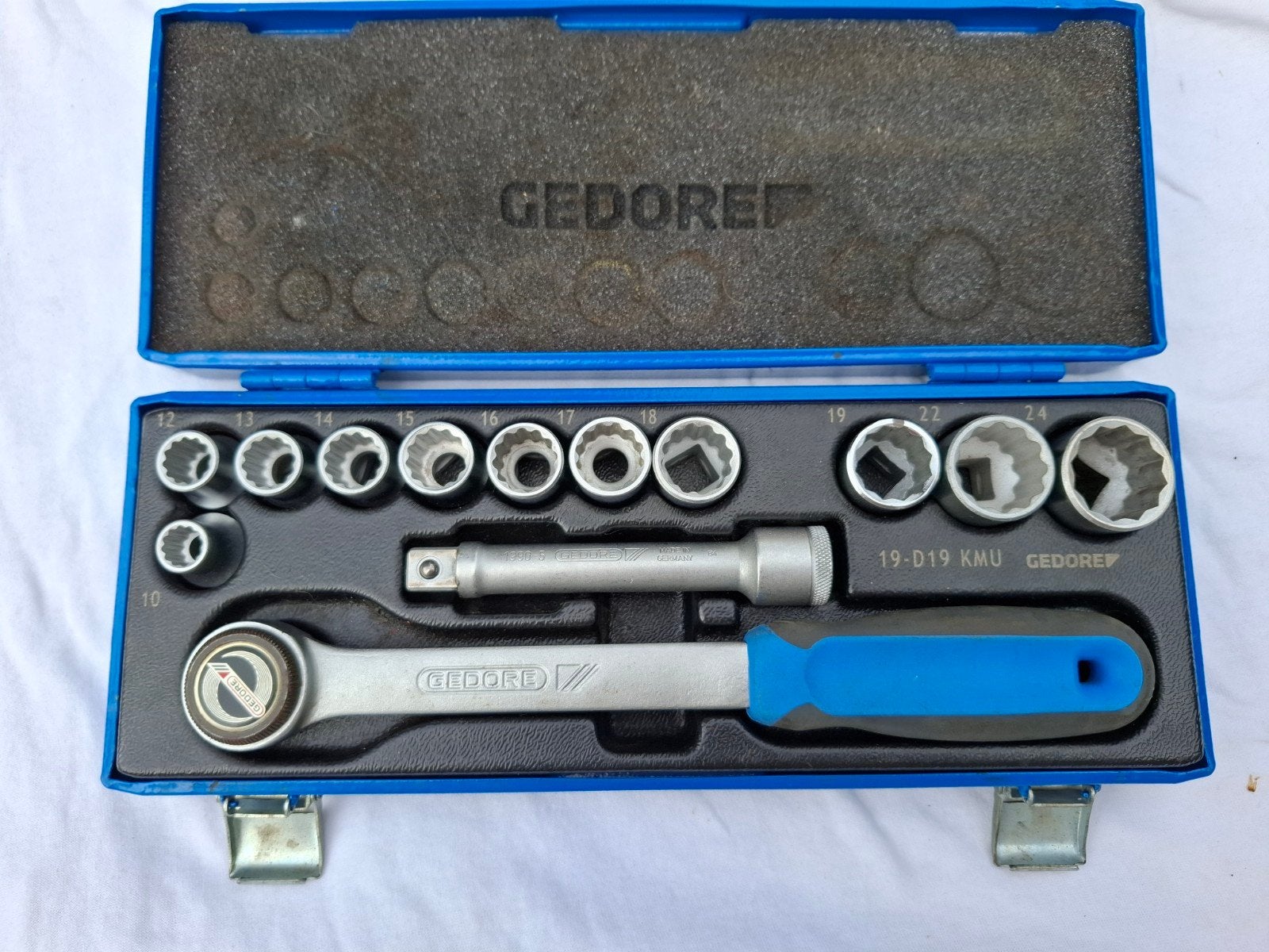 Gedore doppenset met ratel, Ophalen of Verzenden, Zo goed als nieuw, Gereedschapsset, Gedore