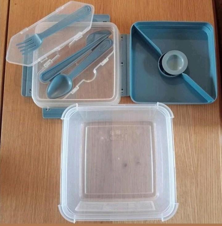 Tontarelli Fresh System Lunchbox met Bestek - 2.25L, Huis en Inrichting, Overige typen, Kunststof, Ophalen of Verzenden, Zo goed als nieuw