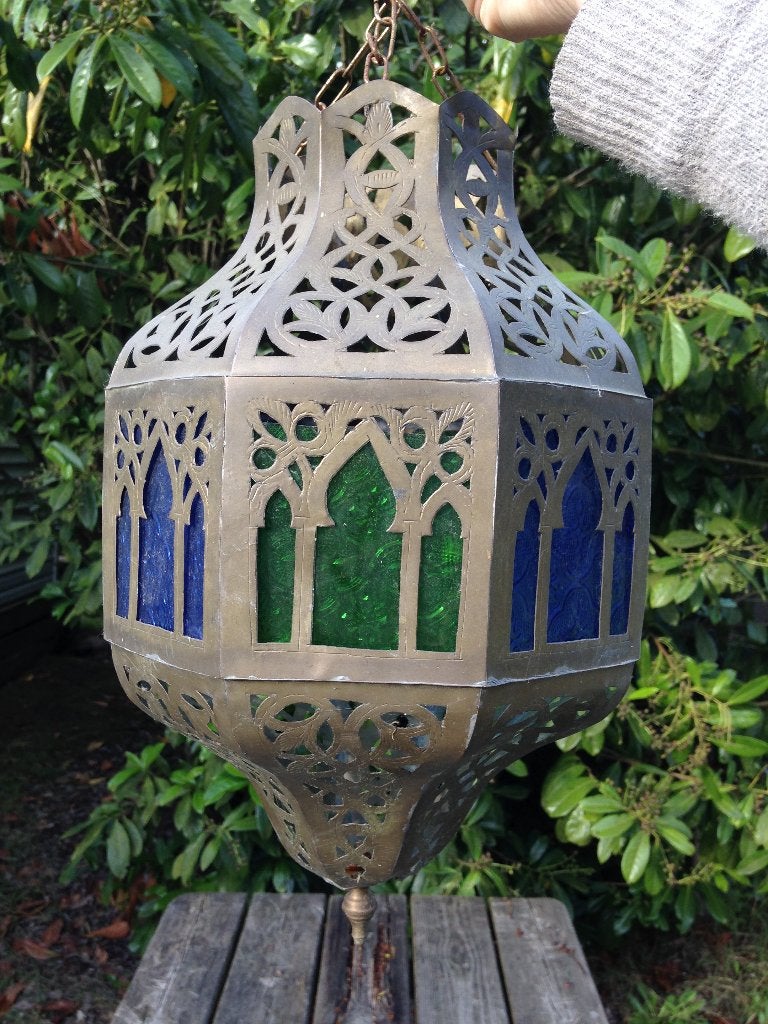 Oosterse hanglamp, Huis en Inrichting, Ophalen, Gebruikt, Glas, Oosters