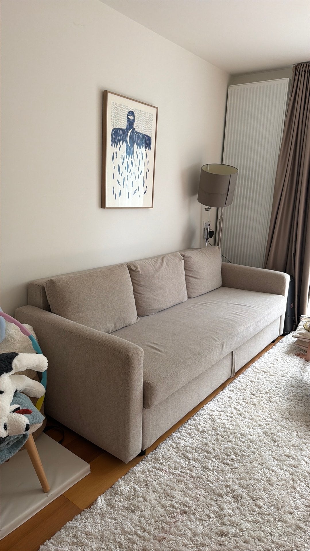 Ikea Sofa 3 seat 220cm, Ophalen, Beige, Tweepersoons, Zo goed als nieuw